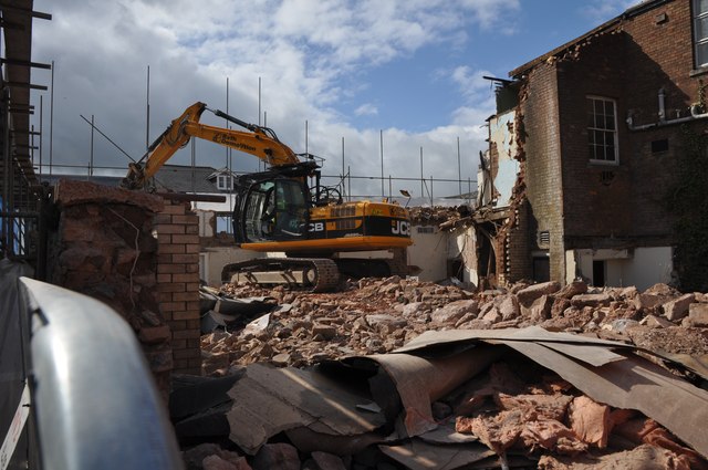 Tiverton : Tiverton Hospital Demolition © Lewis Clarke :: Geograph ...