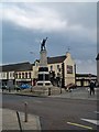 The Banbridge War Memorial from the Downshire Arms