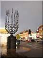 Lavender sculpture, Wallington crossroads