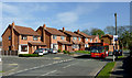 Housing and bus on Wakeley Hill, Penn, Wolverhampton