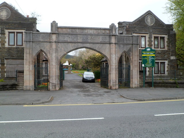 Grade II listed Gateway to Talbot Memorial Park, Port Talbot