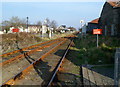 Two tracks into one east of Porthmadog railway station