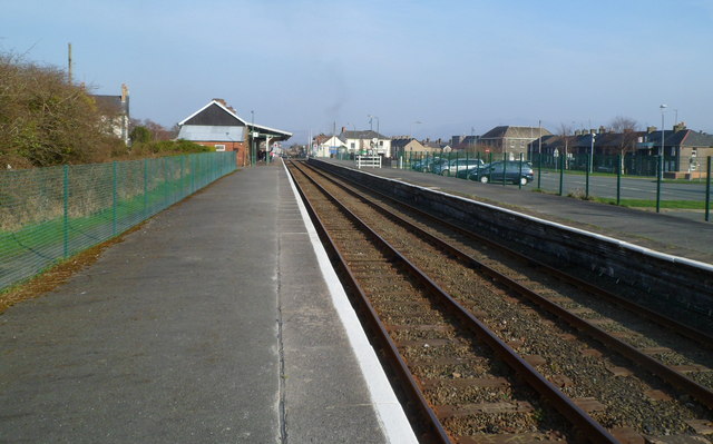 Porthmadog railway station viewed from the west