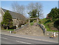 Steps and entrance trilith, Porthmadog War Memorial