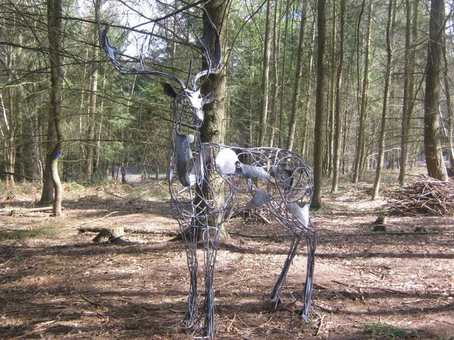 Metal Stag in the Wyre Forest