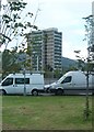 The Broadway flats from the other side of the Westlink