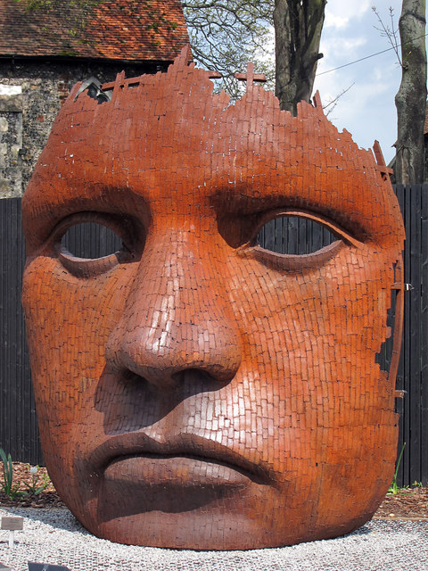 Marlowe Theatre Face Sculpture