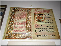 SU9347 : St John the Baptist, Puttenham: banner by Basher Eyre