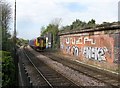 Lincoln train approaching Trent Lane