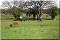 TQ2867 : Merton (southern fringe):  play at Mitcham Golf Club by Dr Neil Clifton