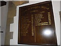 St John the Evangelist: incumbency board