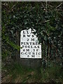 Milepost near Betws-y-Coed