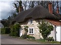 Thatched cottage next to the pub at Stockton