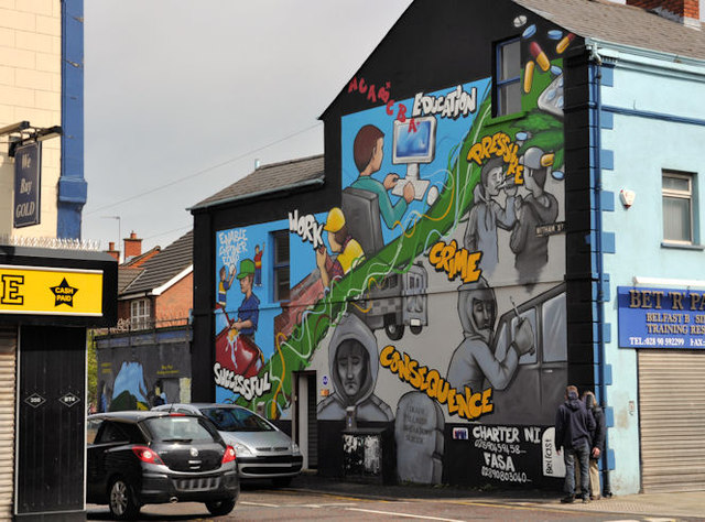 Charter NI mural, Belfast © Albert Bridge :: Geograph Britain and Ireland