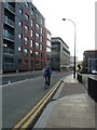 Cyclist in Furnival Street