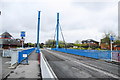 The swing bridge at the entrance to Preston Marina