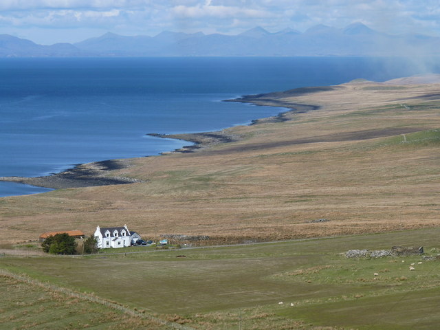 The coastline with the Harris hills in the distance