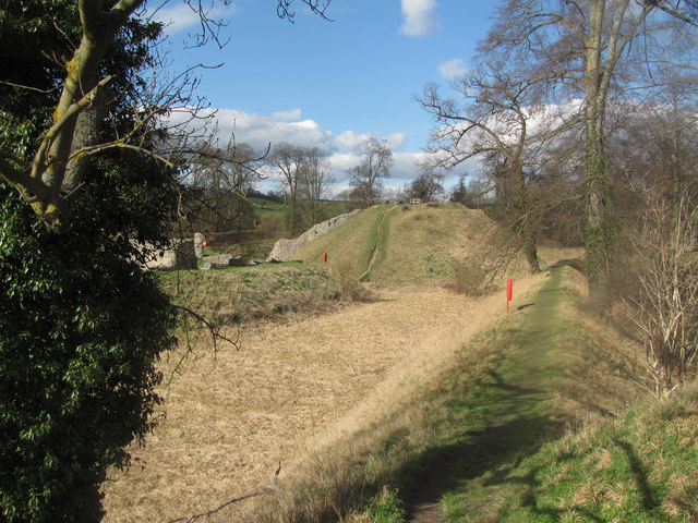 The Inner Moat (East) looking towards the Motte