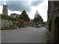 East Street, Bovey Tracey, at the entrance to the church