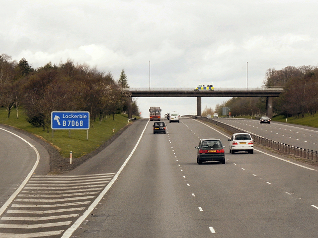 Junction 17 Overbridge, A74M © David Dixon :: Geograph Britain and Ireland