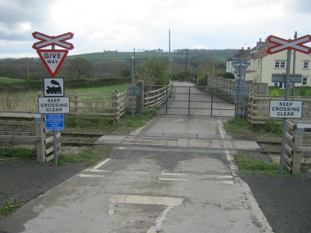 Level crossing near Wear Terrace over The Weardale Railway