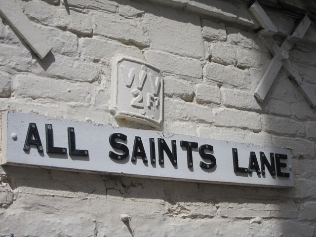 All Saints Lane sign