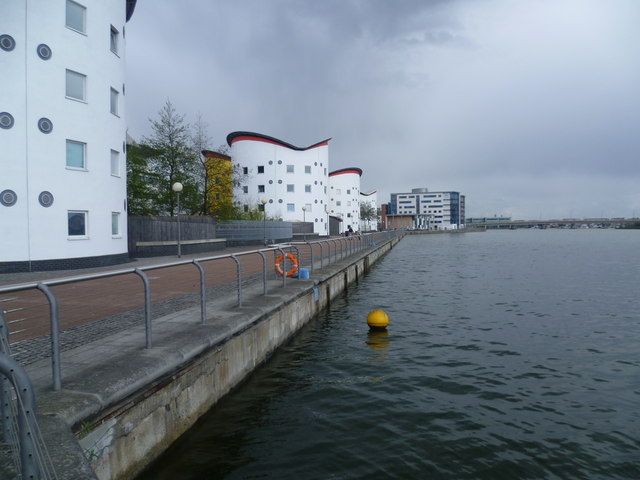Royal Albert Dock and student accommodation at the University of East London