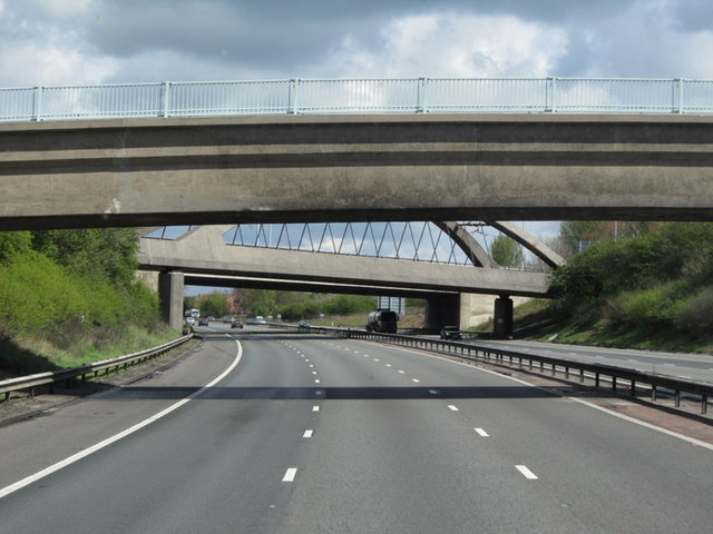 Farm bridge & rail bridge over the M56