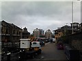 View of flats on the Limehouse Basin from Victoria Wharf