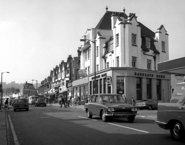 Coulsdon:  Brighton Road in 1972