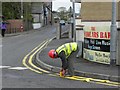 Repairing yellow lines, Castlederg