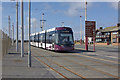 Tram approaching Starr Gate