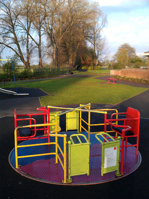 Children's roundabout in West Park