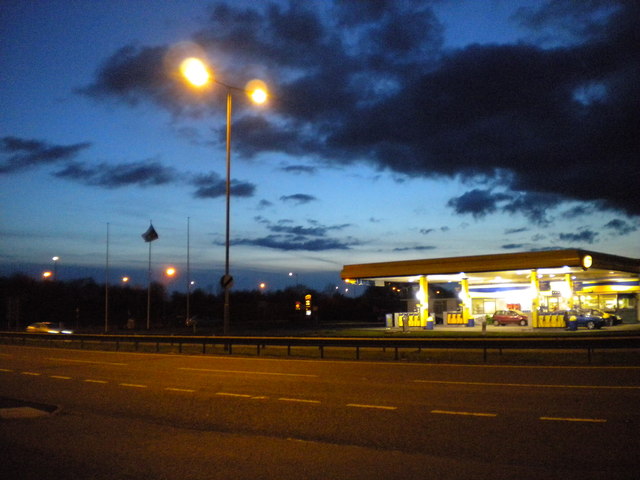 Petrol station on the A38