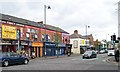 A row of small shops on the Falls Road