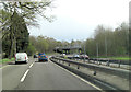 A322 approaches A30 overbridge