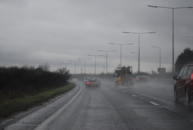 A wet day on the A13