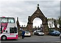 J3072 : Gothic arch at the entrance to Milltown Cemetery by Eric Jones