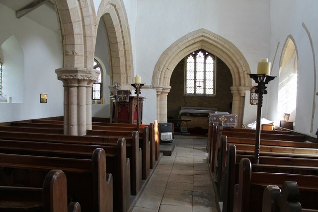 Interior, St Margaret's church, Braceby