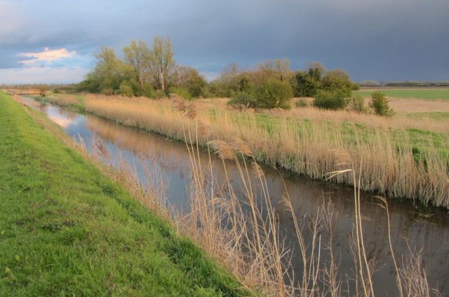 Stormy clouds and reflections, Swaffham Bulbeck Lode