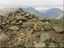 NY2110 : Summit Cairn on Green Gable by Graham Robson