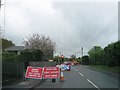 SU4821 : Roadworks Church Lane, Brambridge by Alex McGregor