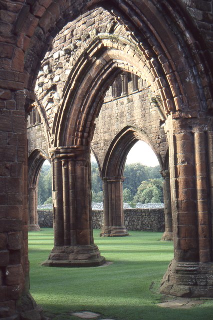 Sweetheart Abbey: looking into the nave from the south transept