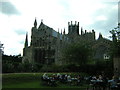 TL5480 : Ely Cathedral: tea room gardens near the east end by Helena Hilton