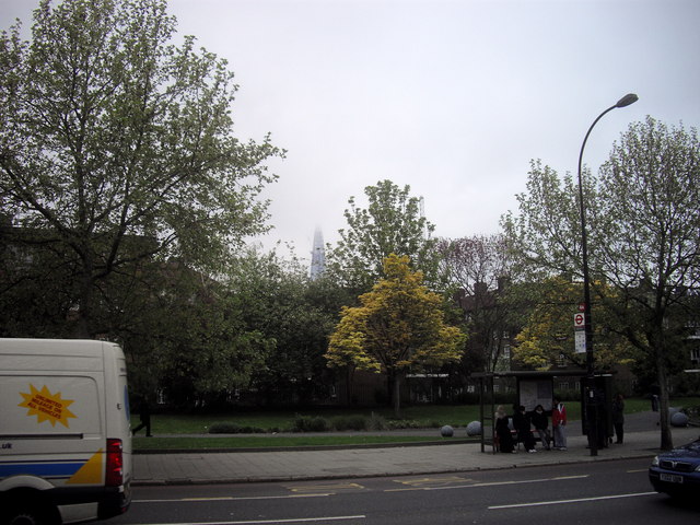 Bus stop, New Kent Road, London