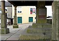 NY7146 : Under Alston Market Cross by Rose and Trev Clough