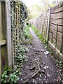 Fenced-in footpath