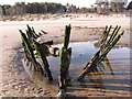 NJ0164 : Remains of an Old Boat on Culbin Beach by Alan Hodgson