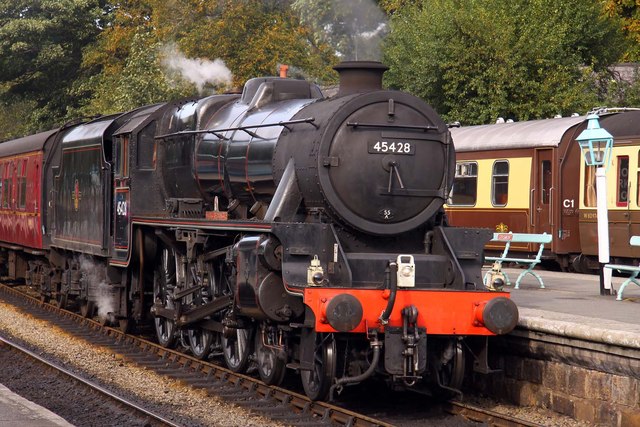 Steam Locomotive In Grosmont Station © Steve Daniels Cc-by-sa 2.0 