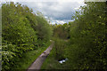 The Trans Pennine Trail as it clears the underpass